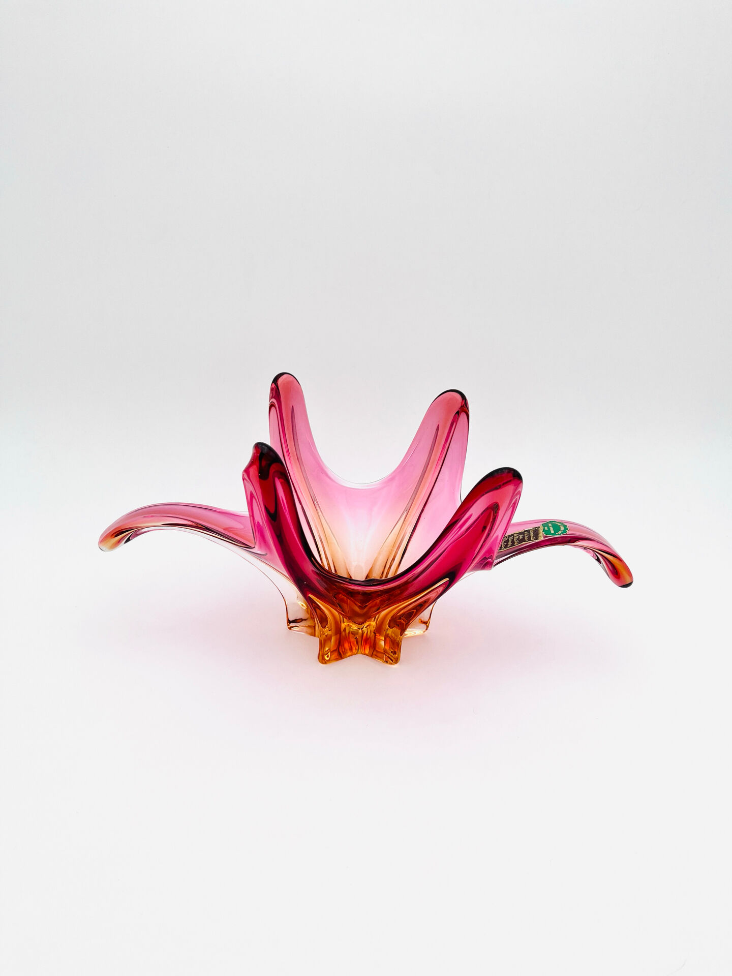 Coupe Murano - Sommerso - Orange & Rose