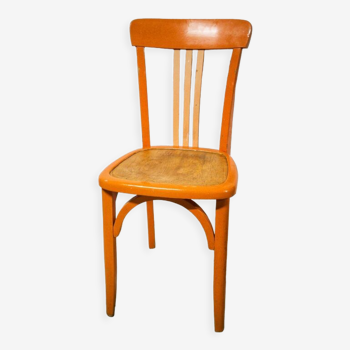Chaise bistrot orange