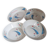 Set of four Boch plates