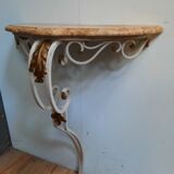 Steel and marble console