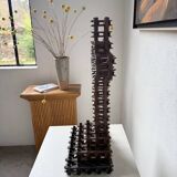 Crucifix sculpture Tramp Art 1900