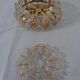 Large gilded brass and crystal glass ceiling lamp by Ernst Palme for Palwa, 1960s