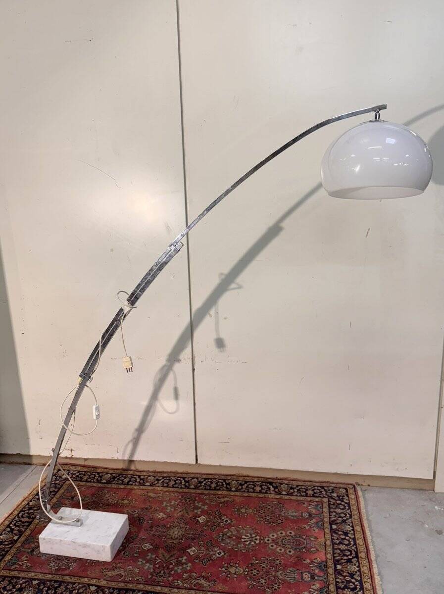 According to Goffredo Reggiani: Vintage 1970 telescopic arc floor lamp.