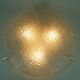 vintage kaiser ice glass ceiling LAMP flush mount 60/70's relief surface