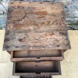 Old wooden workshop cabinet