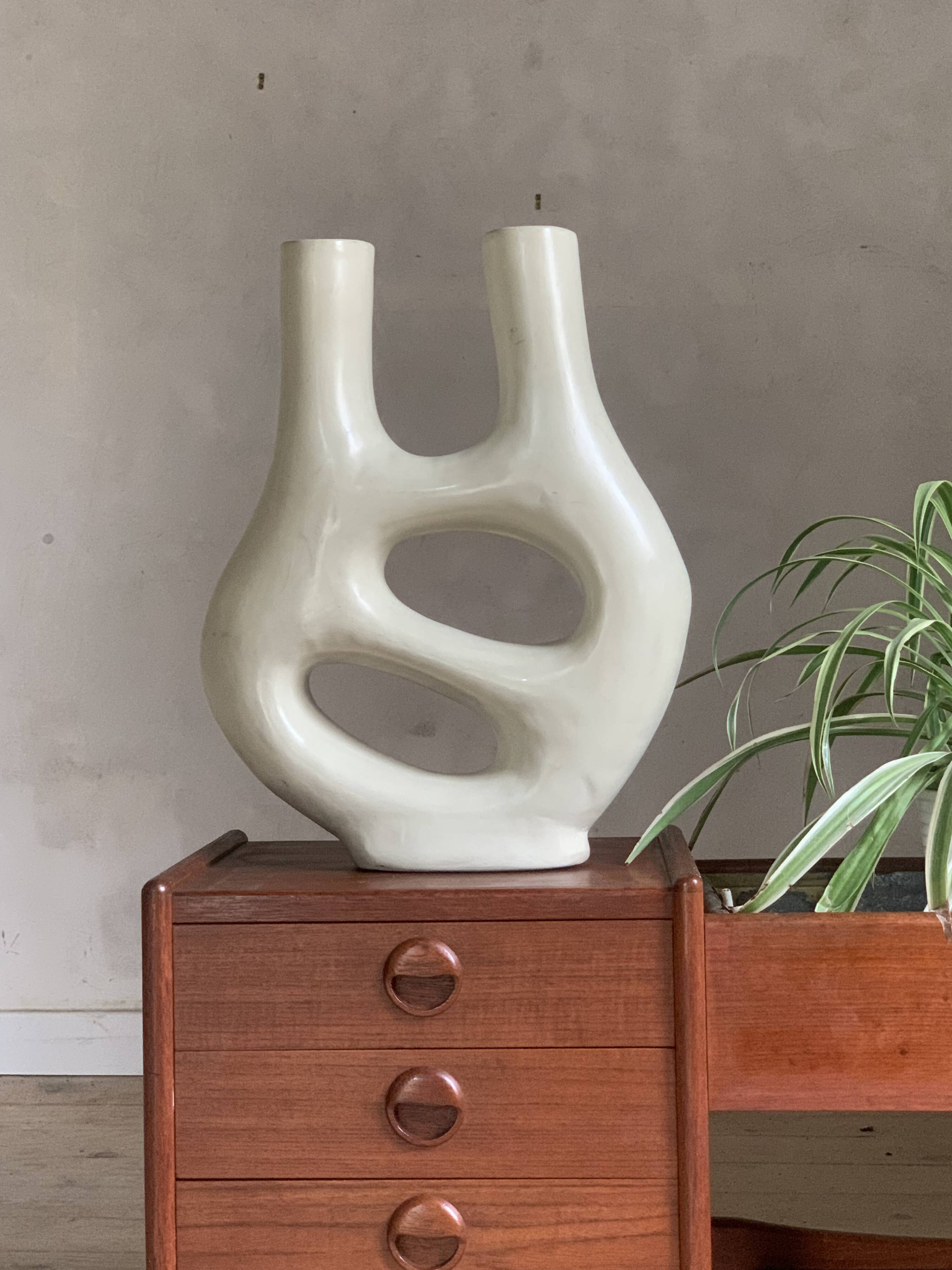 Vintage ceramic abstract biomorphic vase