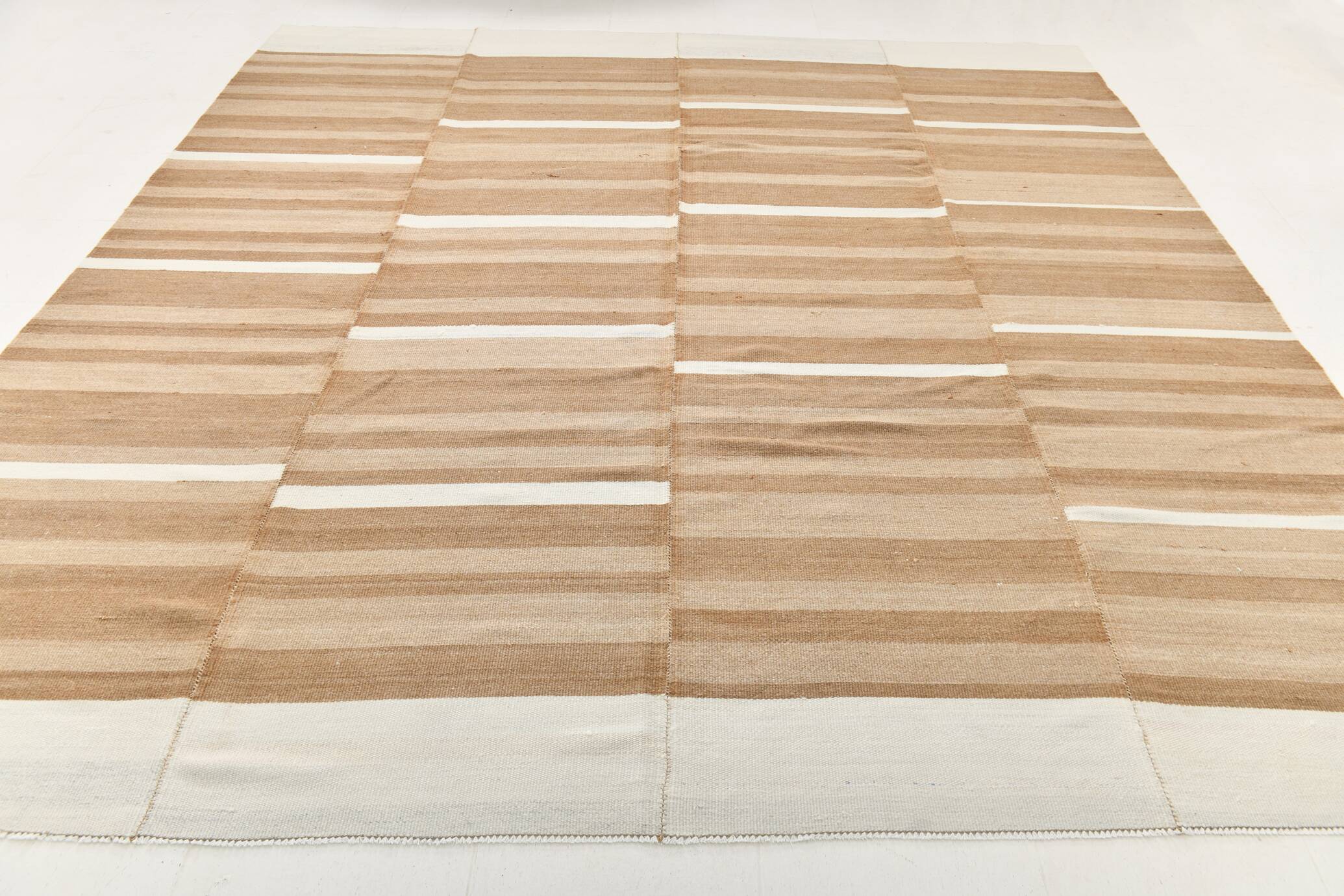 10x10 Bronze Beige Square Vintage Rug, 300x321Cm