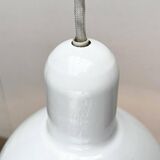 Vintage Danish enamelled pendant lamp model ES by Edgar Schlaefle for Louis Poulsen, 1980s.