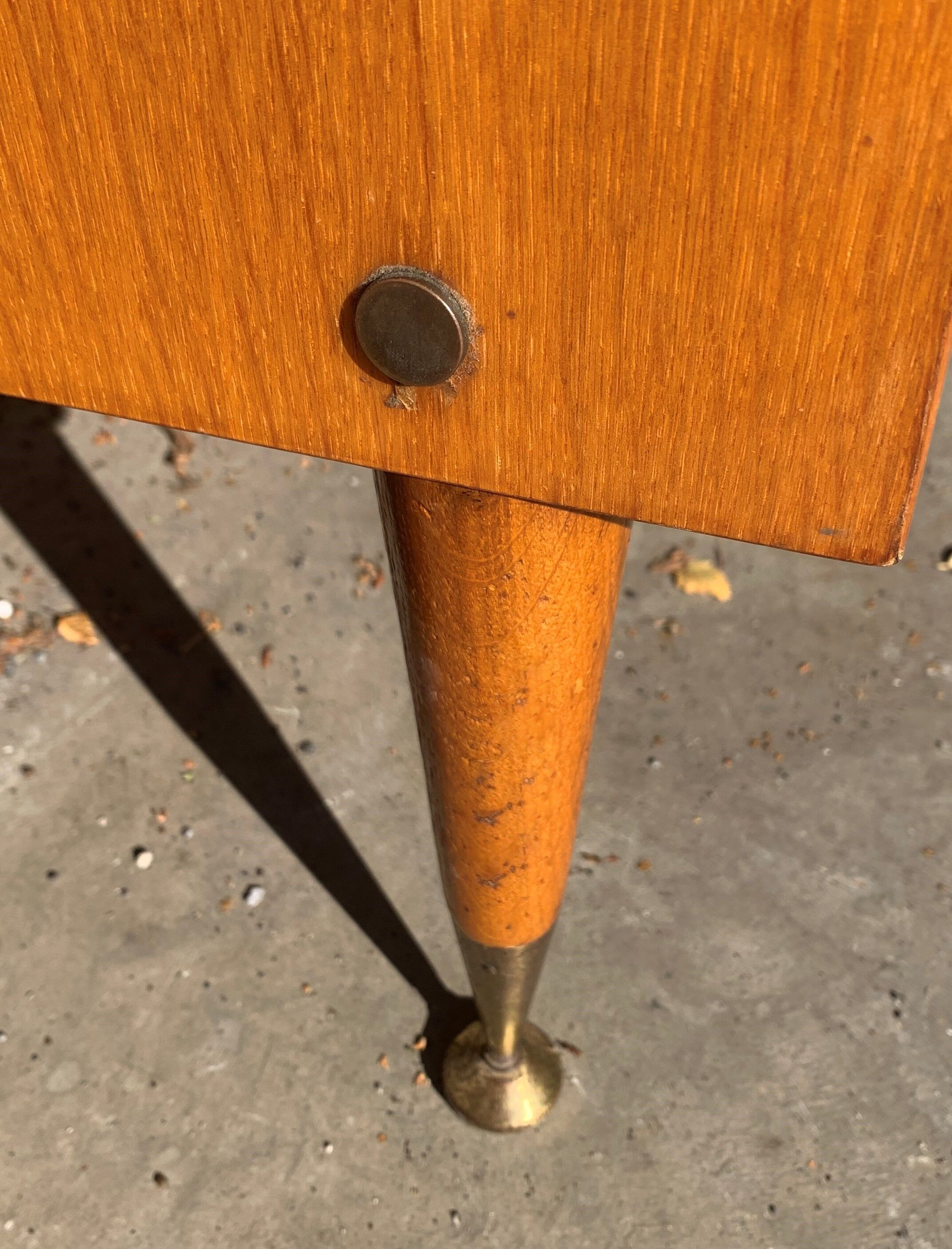 Natural mahogany desk 1960s