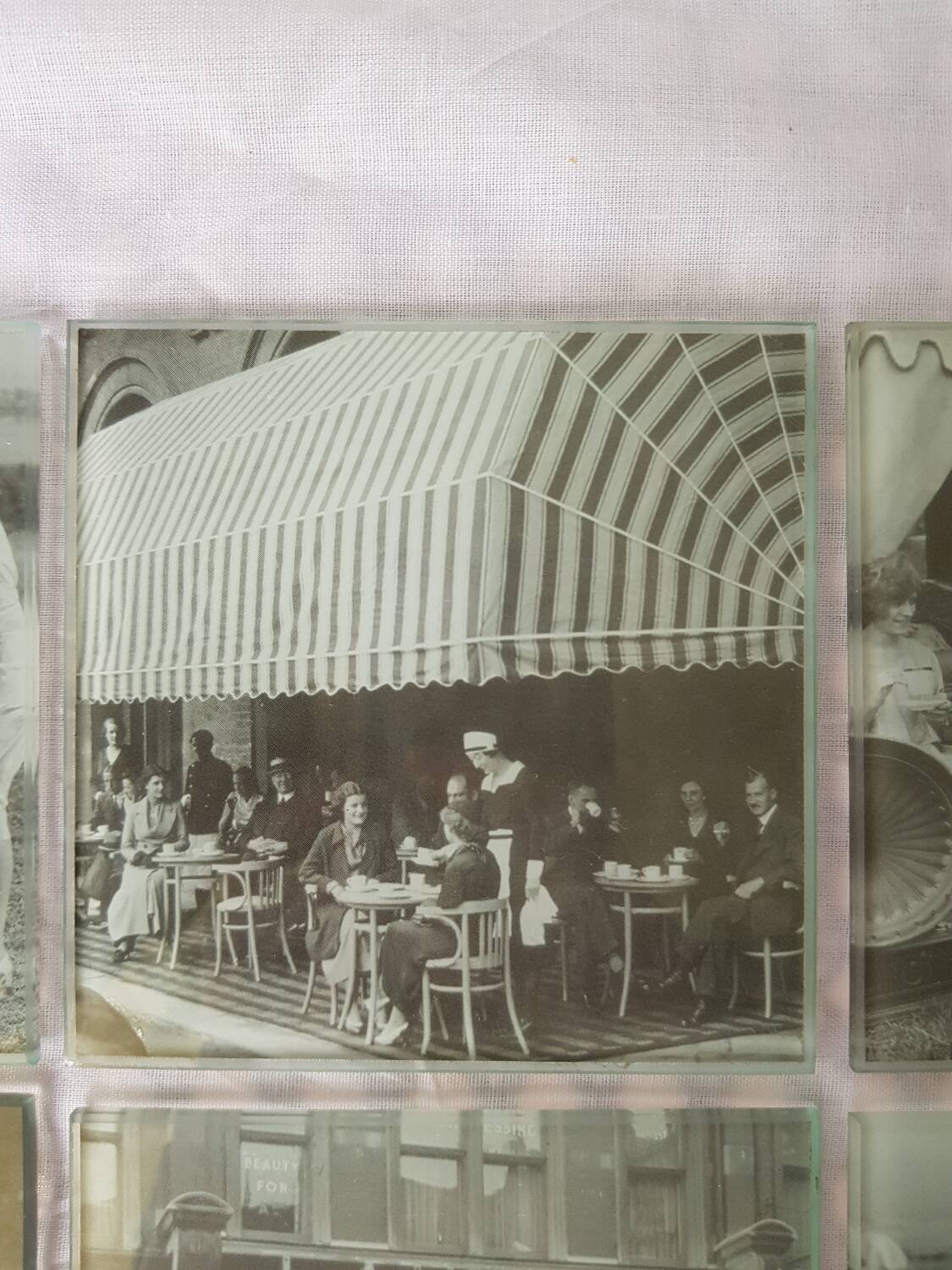 6 sous-verres en verre vintage.