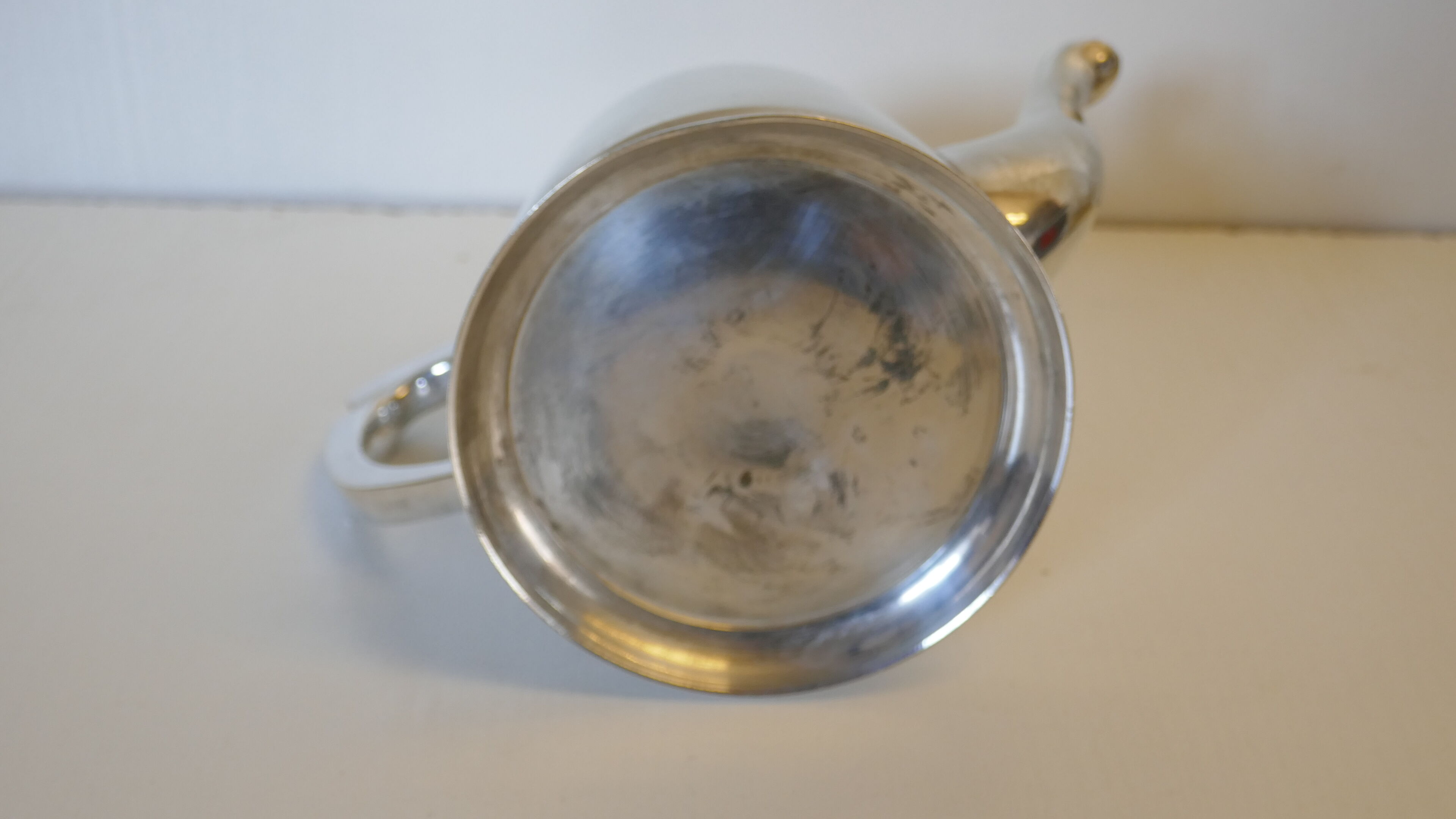 Art Deco teapot made of silver metal