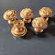 5 brass furniture knobs