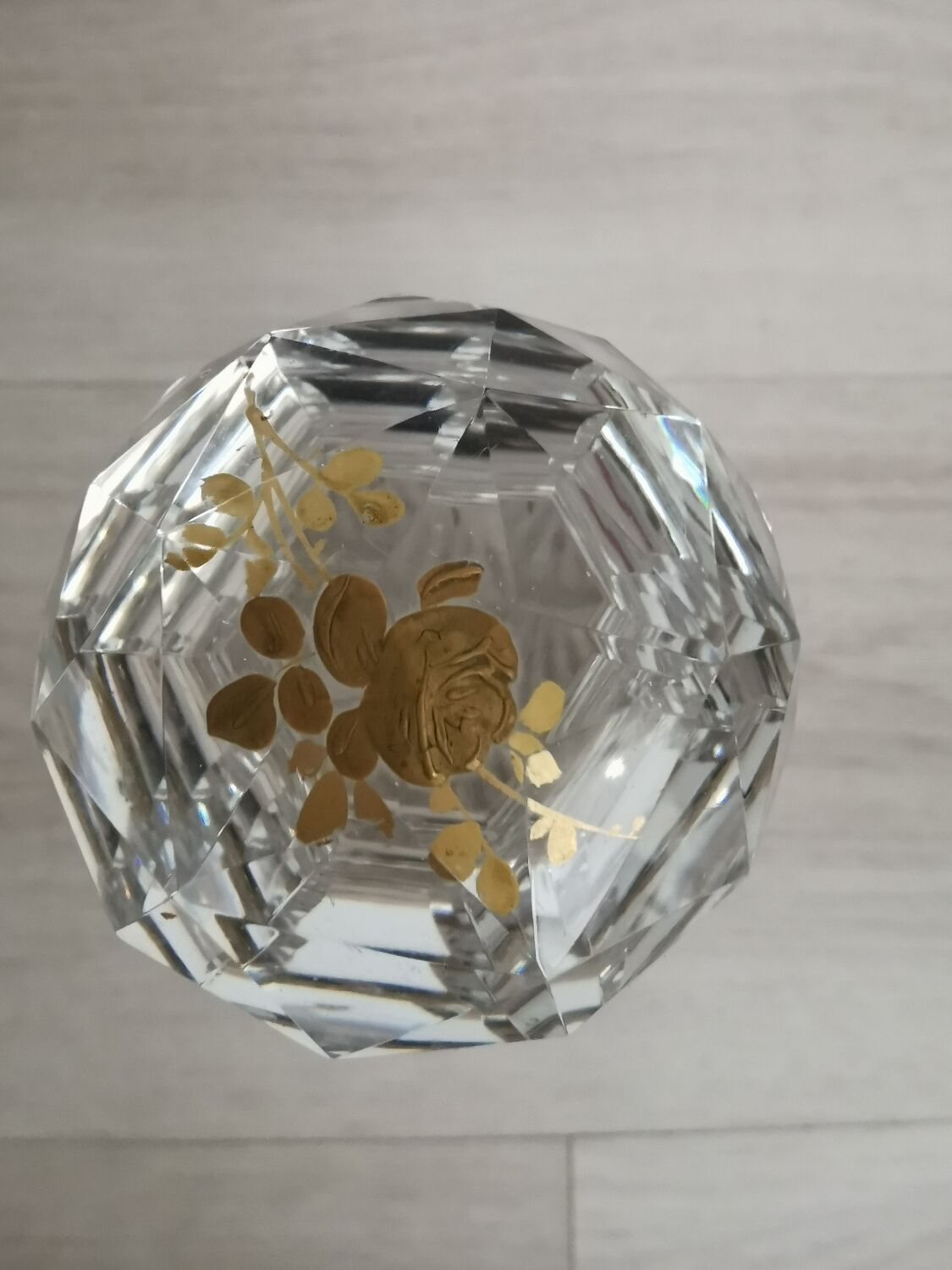 Art Deco decanter, hand-painted