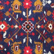 Traditional blue tribal runner rug handmade oriental wool carpet runner 140x215cm