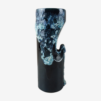 Ancien vase rouleau, écume de mer, Fat Lava, Vallauris