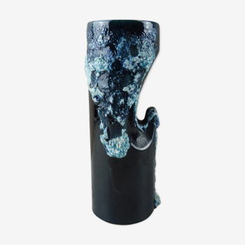 Old roll vase, sea foam, Fat Lava, Vallauris