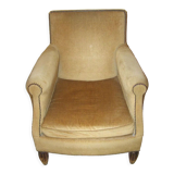 Armchair in solid wood and velvet fabrics