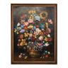 Vintage french floral arrangement oil painting
