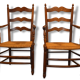 2 country style oak chairs