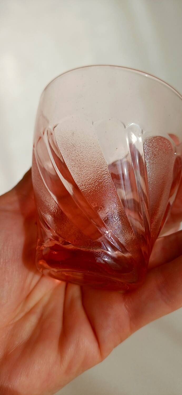 Vintage pink glass