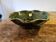 Green glazed terracotta poly-lobed bowl — Meyssac Art Pottery
