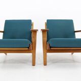 1960s Hans J. Wegner Pair of GE 290 Armchairs in Oak for Getama, Denmark