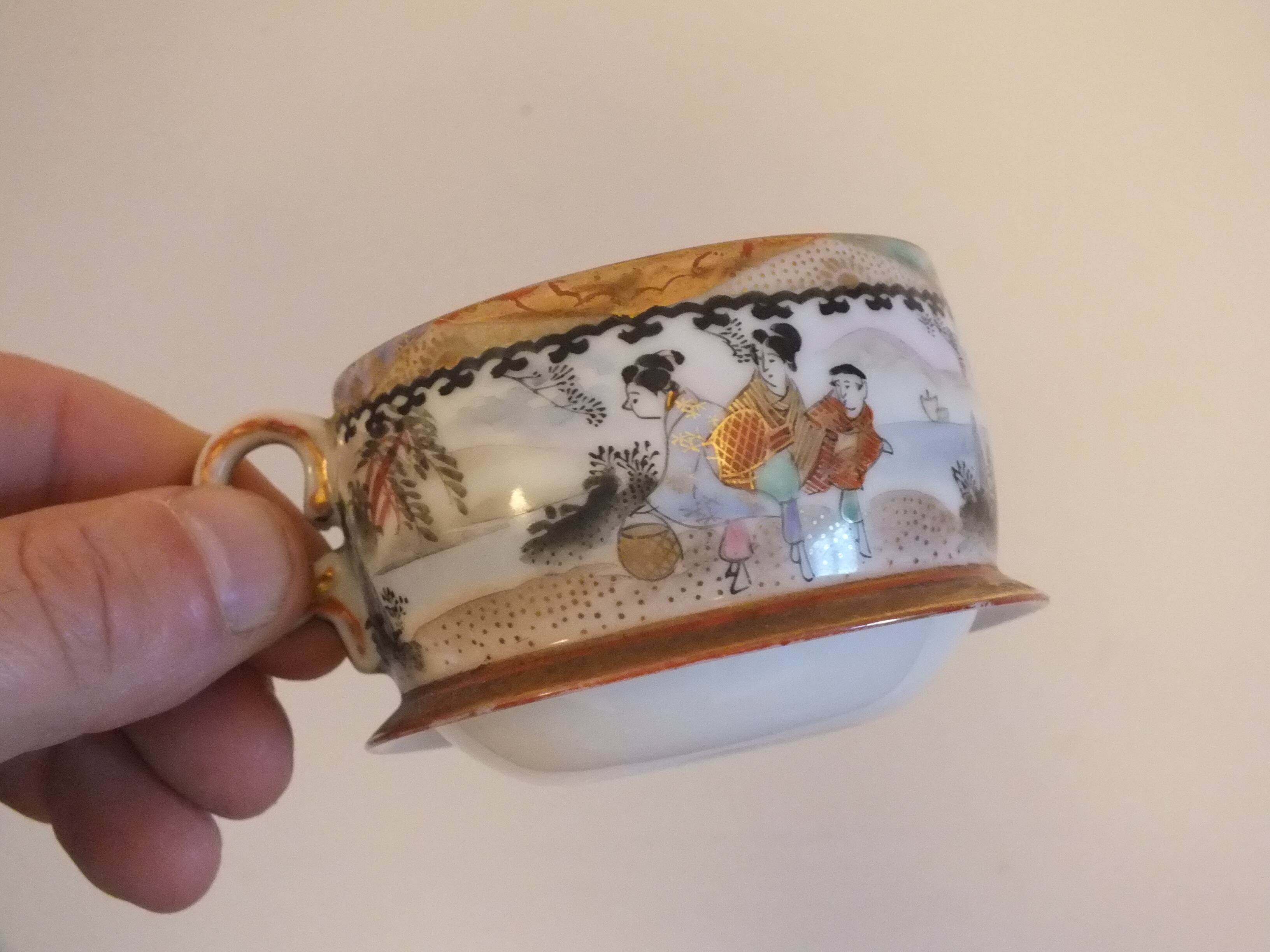 Duo of Japanese porcelain cups