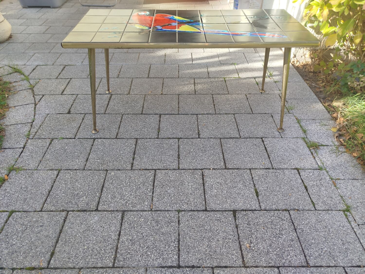 Ceramic coffee table from the 1950s signed Denisco.