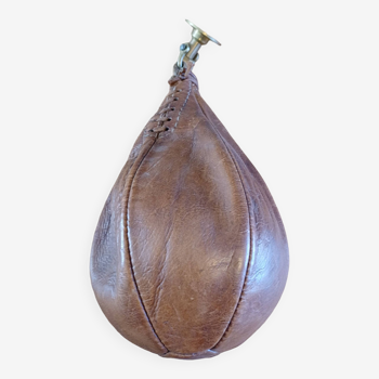 Old leather punching ball