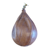 Old leather punching ball