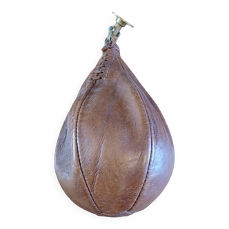 Old leather punching ball
