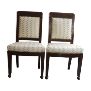 Paire de chaises acajou