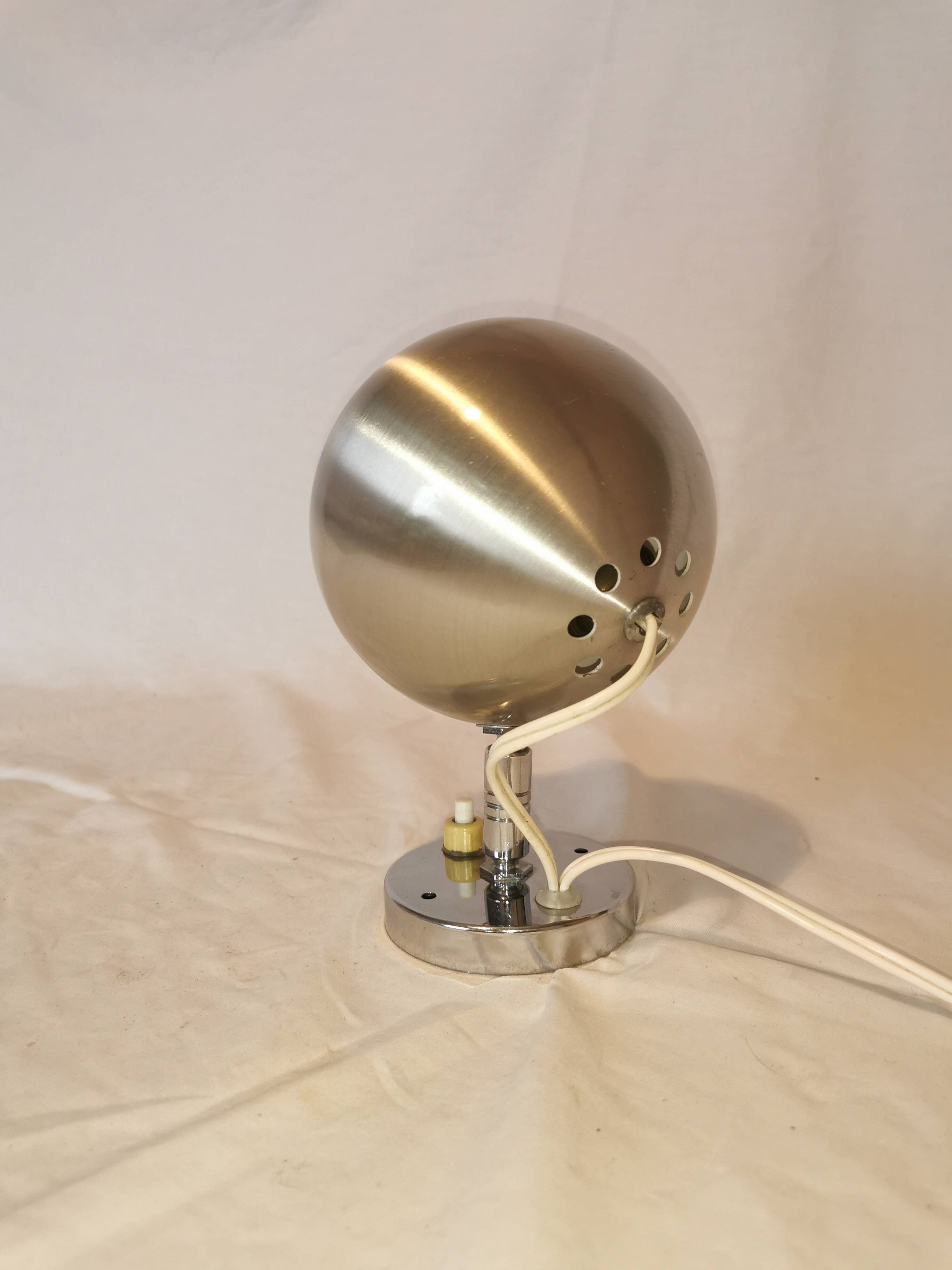 Lampe spot Eyeball aluminium brossé, 1970