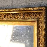 Antique,19th-century, gilt-framed wood wall mirror, Napoleon Ill