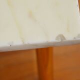 Coffee table in marble and gilded metal 70s