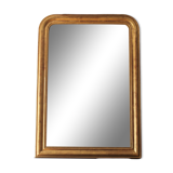 Gilded Louis Philippe mirror old with gold leaf, 126x90 cm
