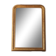 Gilded Louis Philippe mirror old with gold leaf, 126x90 cm