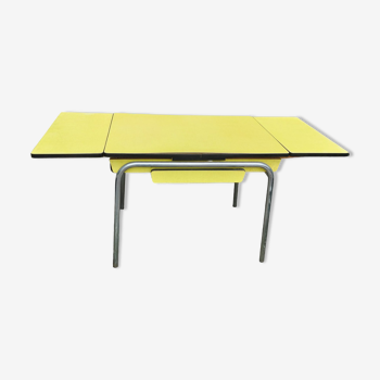 Table formica jaune 60's 70's