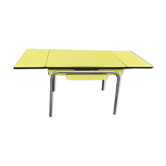Yellow formica table 60's 70's