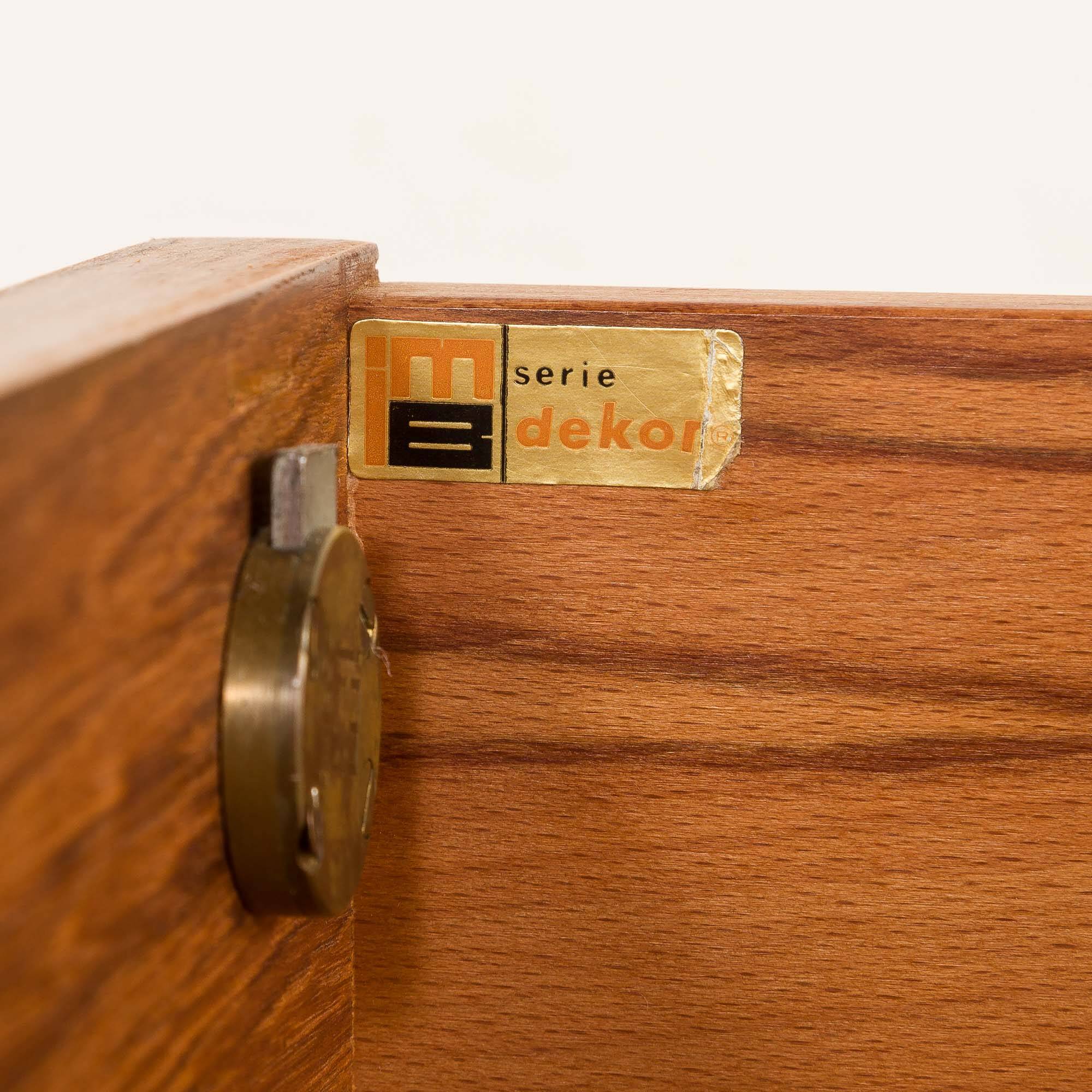 Italian mid century modern teak desk by IMB, 1960s