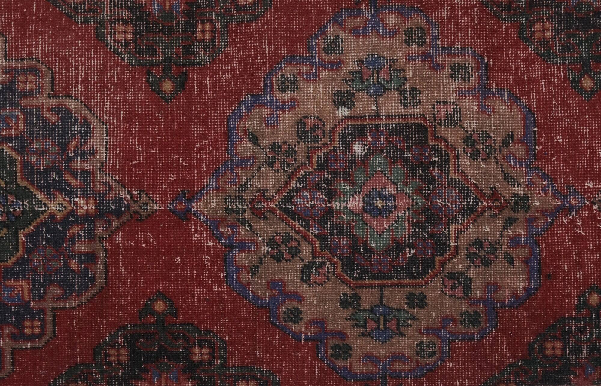 Vintage Turkish hallway rug 63x370 cm