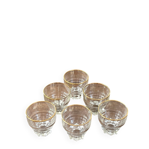 Verres en verre vintage - bord