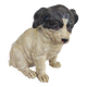 Chien en terre cuite peinte