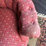 Paire de fauteuils crapaud sur roulettes capitonné