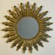 Miroir soleil rond en fer forgé des années 50, Italie