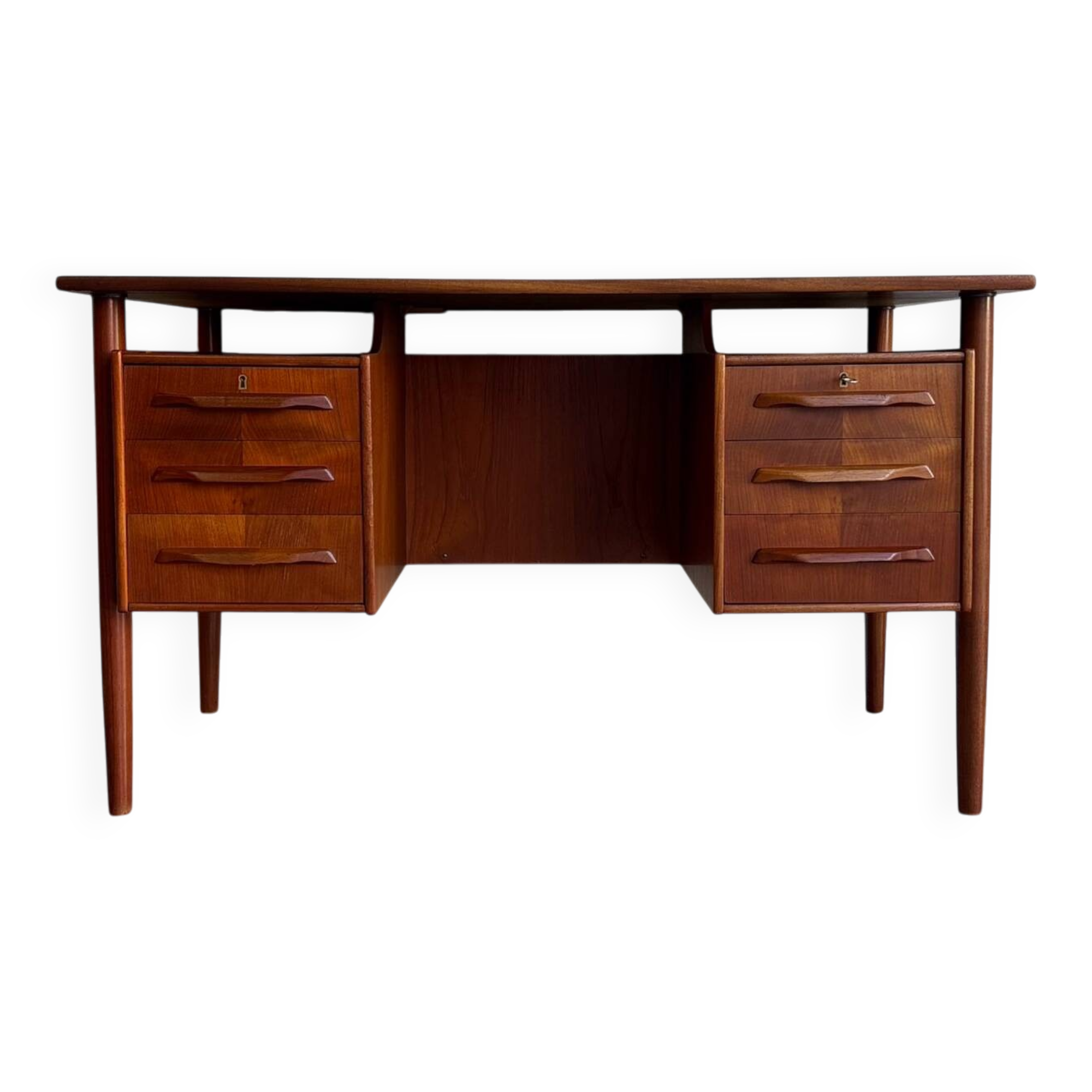 Vintage Danish freestanding desk teak