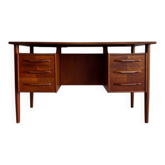 Vintage Danish freestanding desk teak