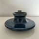 XL blue stoneware candlestick