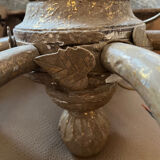 Lustre with patina, pendants and candle holders