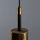 Suspension vintage en métal et laiton, design, Italie, années 1960